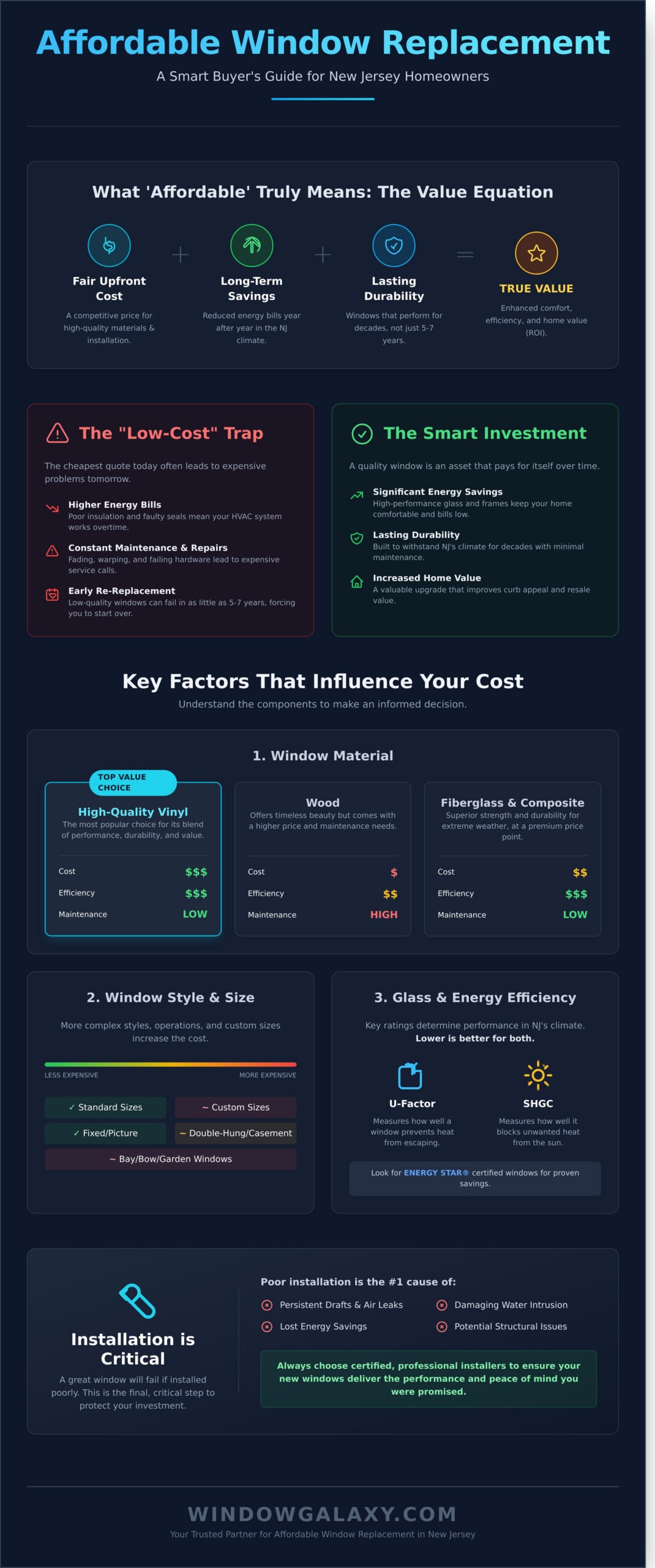 Affordable Window Replacement in New Jersey: A Complete Buyer’s Guide - Infographic
