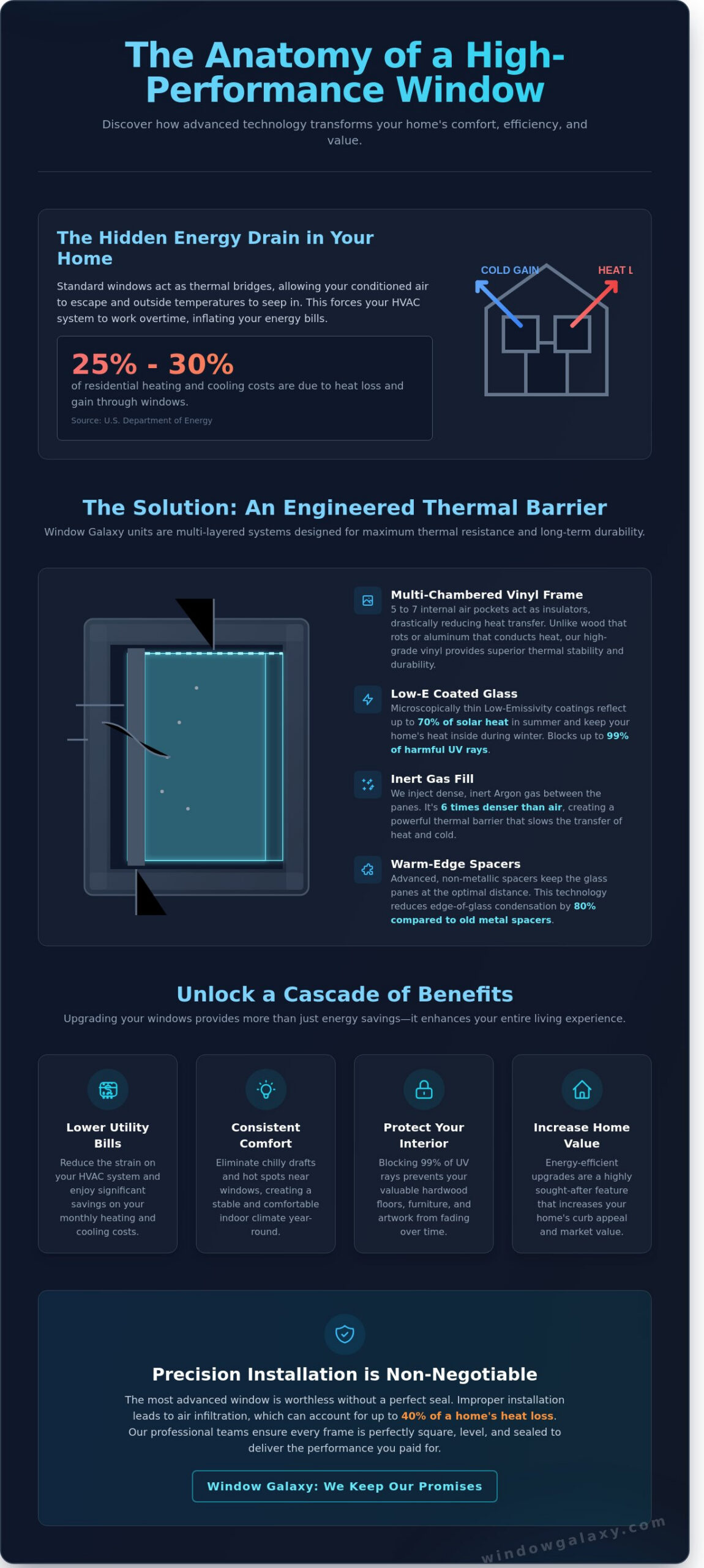 Energy Efficient Windows and Doors: The Homeowner’s Guide to Comfort and Savings - Infographic